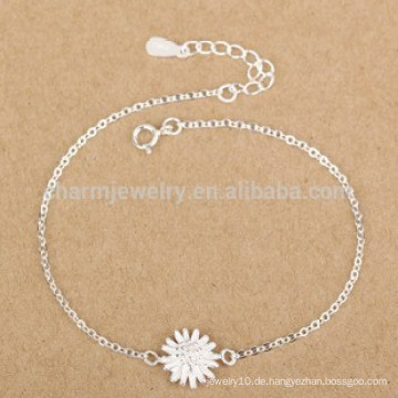 CYL005 925 silberne Schmucksachen, 100% Sterlingsilberarmbänder mit Chrysanthemencharme, Freundinweihnachtsgeschenke